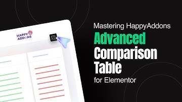 How to Use Advanced Comparison Table of HappyAddons Pro