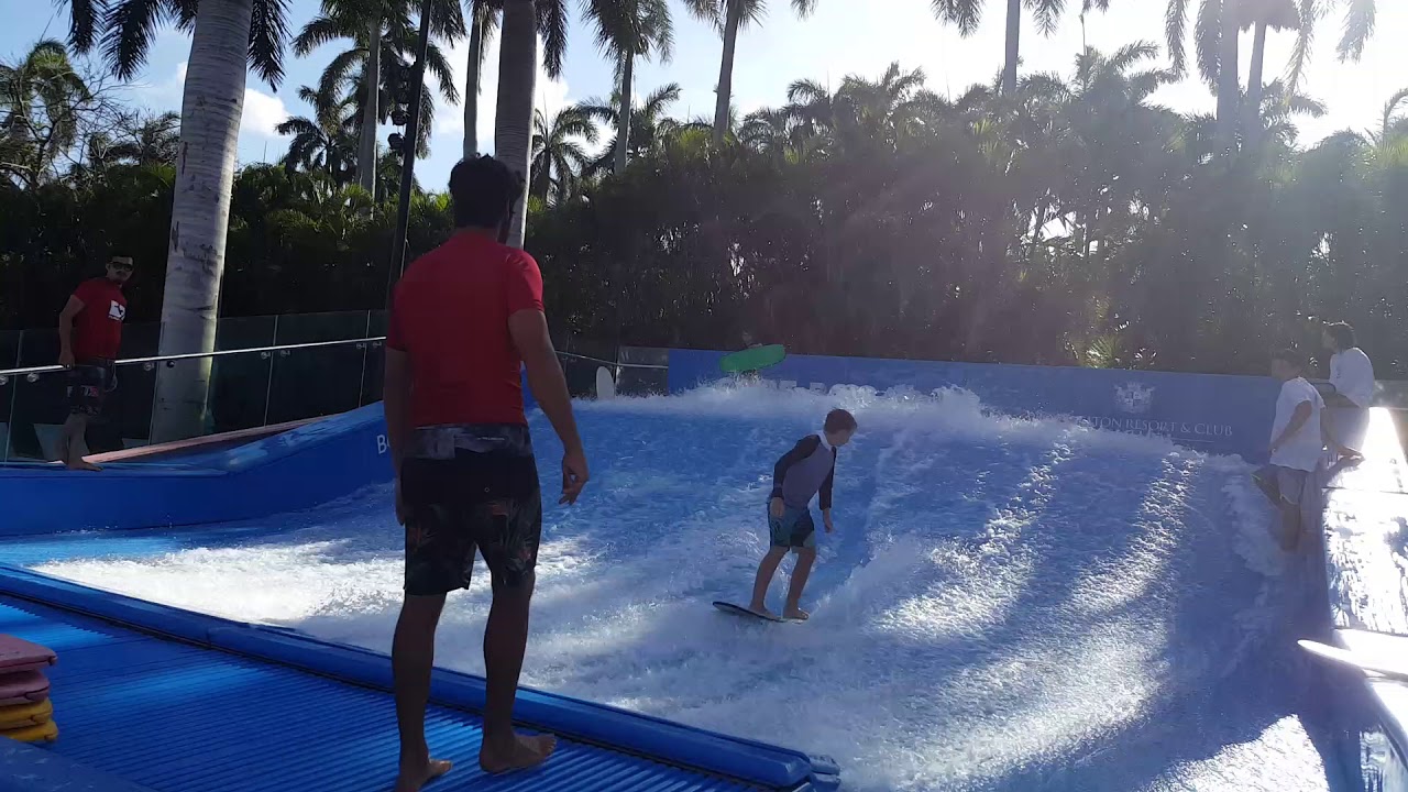 Sean Silveira Boca Raton Resort FlowRider Pool Surf Machine Pro Riding ...