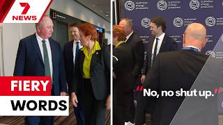 'Nasty b****': Tense exchanges at Pauline Hanson's Adelaide press conference | 7NEWS
