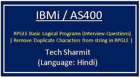 IBMi (AS400) - duplicate characters in a string  rpgle | rpgle programming | as400 tutorial beginner