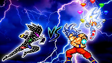 Cosmic Garou V2 (New) VS Hyper Sonic V2 & Goku Perfect MUI in Jump Force Mugen