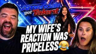 Showing my wife Nene Royal AGT Audition 2026 (Zombie) - HER REACTION WAS PRICELESS