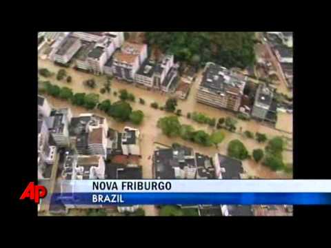 Raw Video: Torrential Rain, Mudslides in Brazil