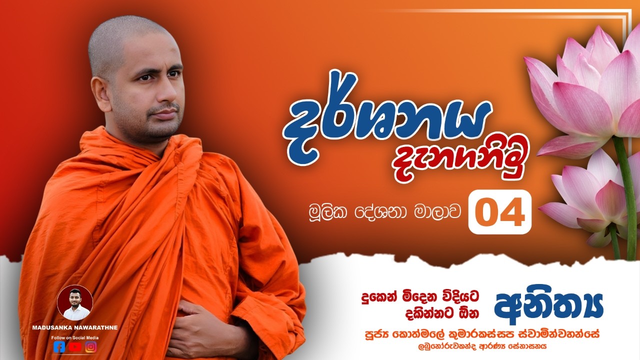 මූලික දේශනා මාලාව 04 | දර්ශනය දැකගනිමු | Ven. Kothmale Kumarakassapa Thero
