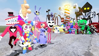 The Amazing Digital Circus Pomni, Caine, Jax, Others Vs All Monsters And Mascot Horrors In Gmod!