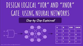 Design logical XOR and XNOR Gate using Neural Networks!!!!