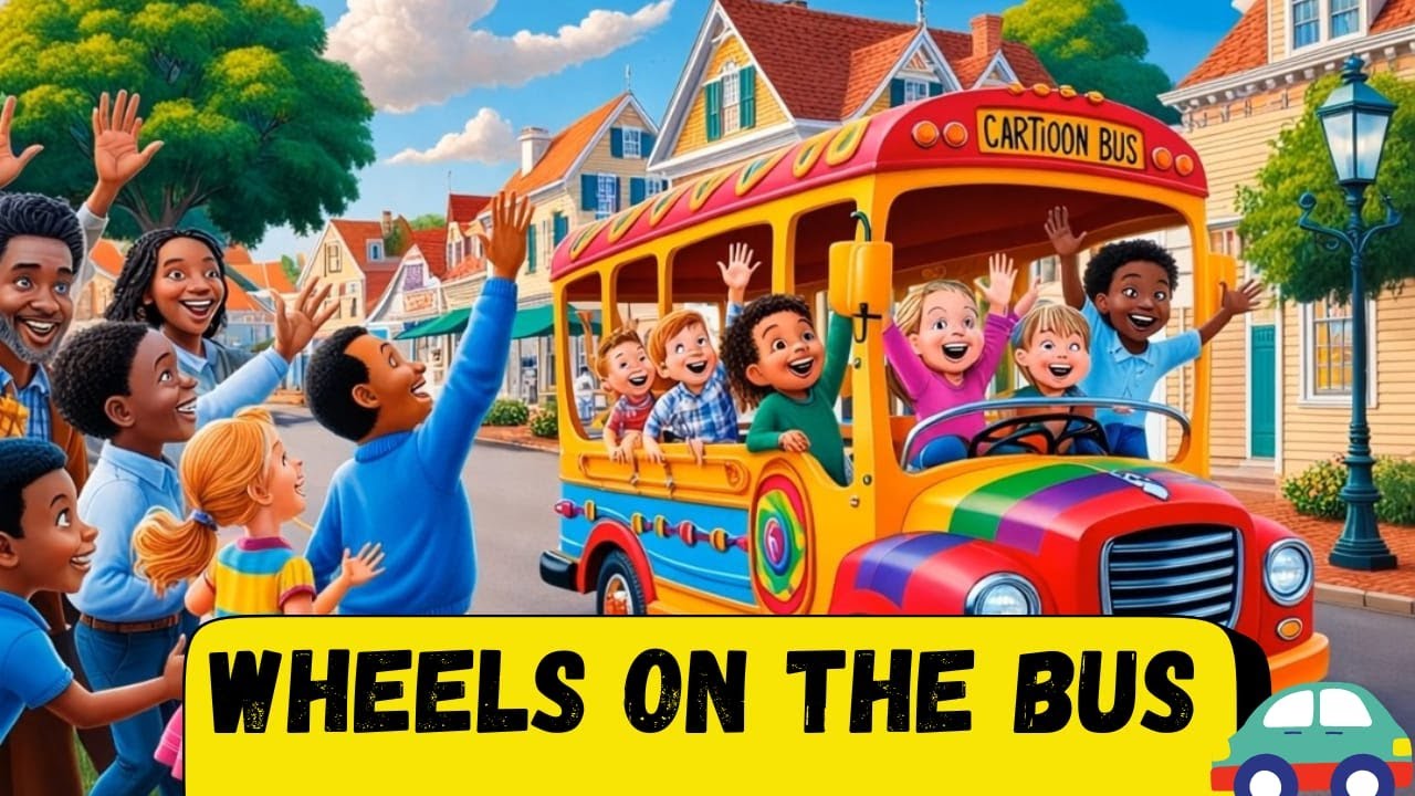 The Wheels on the Bus go Round and Round | Nursery Rhymes with Lyrics ...