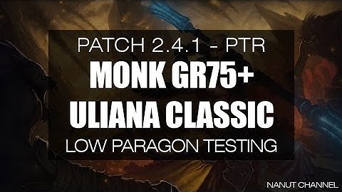 Diablo 3 | PTR 2.4.1 | Monk Uliana Classic GR75+ (800para)