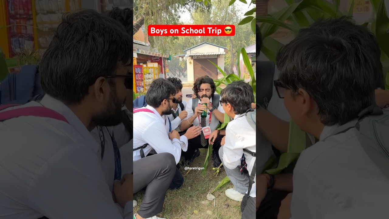 Boys on School Trip 😎 #shorts #ytshorts #comedyshorts teratrigun #comedyshorts