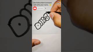 Information #shorts/HOW TO WriteDikshithaIN BUBBLE LETTERS Art News