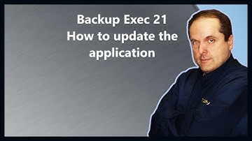 Backup Exec 21 How to update the application