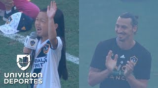 La niña que se robó el show y el corazón de Zlatan Ibrahimovic al cantar el Himno Nacional