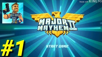 Major Mayhem 2 - Gun shooting action Gameplay - Walkthrough #1 | Skeleton Play | Mobile game