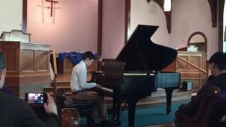 Graham playing The Druid's Prayer by Michele McLaughlin