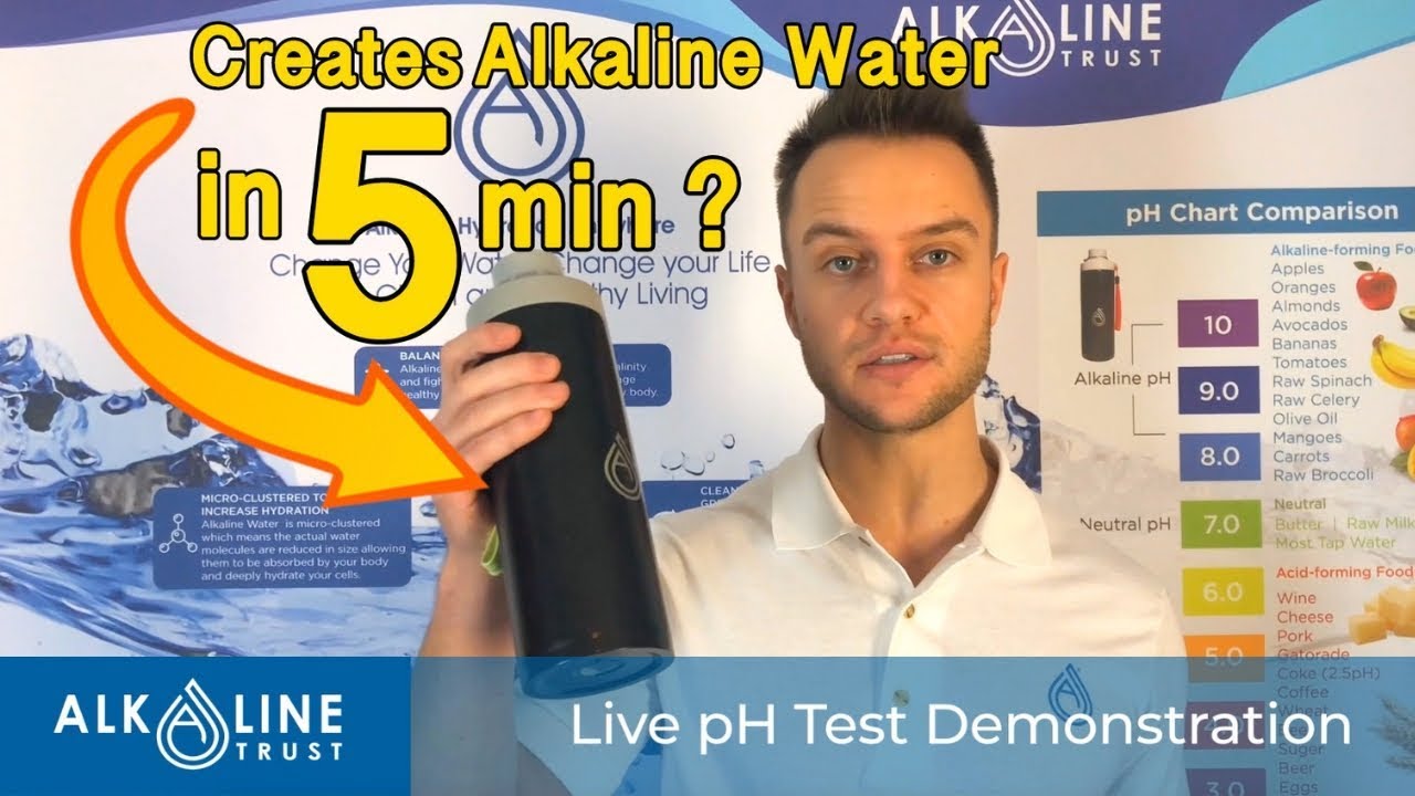 Alkaline Trust Water Bottle LIVE pH Test YouTube