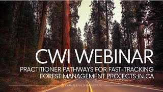 Practitioner Pathways for Fast-Tracking Forest Management Projects in CA