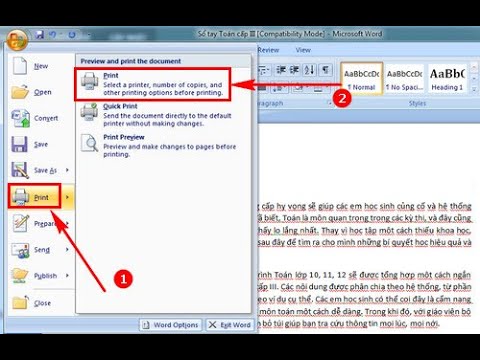 #1 Hướng dẫn in văn bản trên word 2010 Mới Nhất