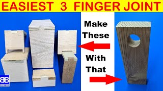 Easiest 3 Finger Box Joints Ever No Measuring No Marking Perfect Every Time