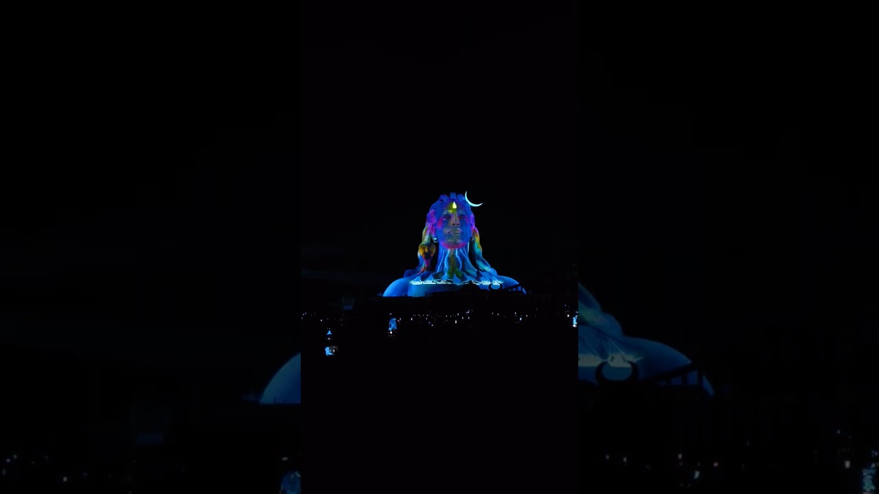 Bengaluru adiyogi shiva statue live so lighting 