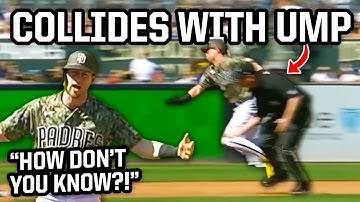 Umpire gets in the runner