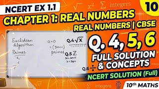 वास्तविक संख्या ncrt math class10 saval 4,5, 6 ko solve krte h