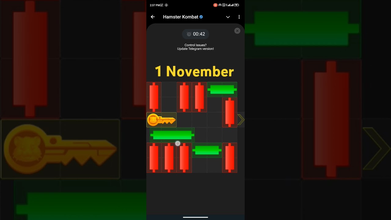 1 November Hamster kombat daily mini game