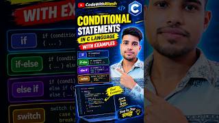 C Conditional Statements Made EASY! 🔥 | if, if-else, else-if & switch | C Programming in Hindi