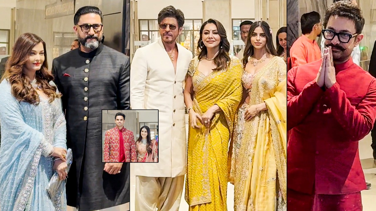 Shah Rukh Khan Family At Arjun Tendulkar And Saaniya Chandhok Wedding Ceremony | Aamir Khan