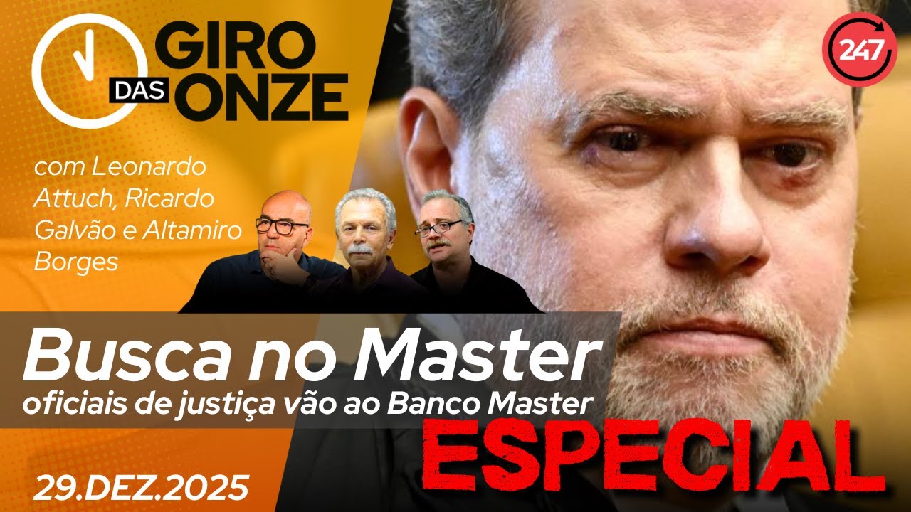 Giro das Onze | Busca no Master: oficiais de justiça vão ao Banco Master em busca do liquidante
