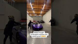 Son Angry Mom Broke Lamborghini Windshield 🤣🤣🤣 @Cybexotics8330