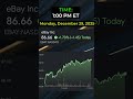Ebay STOCK at 1:05 PM ET 12-29-2025  #stocks #stockmarket #youtubeshorts