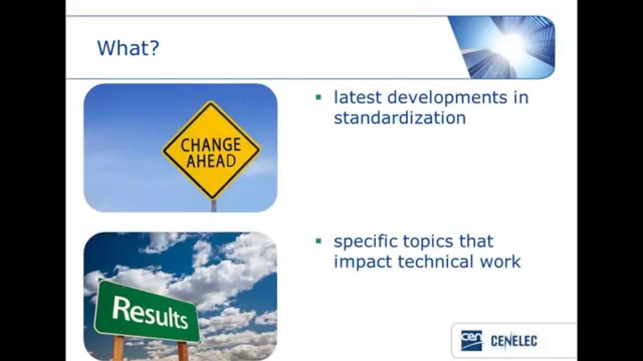 What are CEN and CENELEC 10-10 webinars? - YouTube
