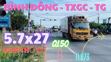 MS150 Bán nền đất 2 mặt tiền TL873 đoạn thuộc ấp Muôn Nghiệp xã Bình Đông TXGC TG giá rẻ