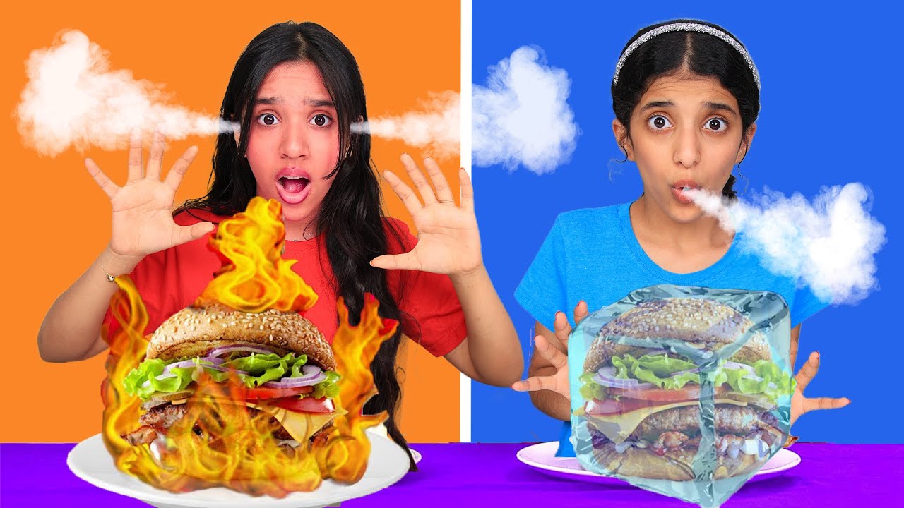 تحدي حار ضد بارد جدا !! شفا Hot vs Cold challenge