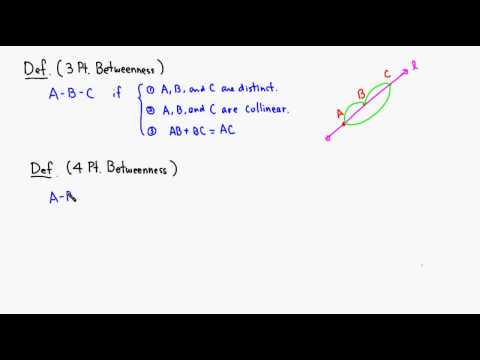Definitions of Betweenness among 3 and 4 Points