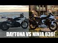 Kawasaki Ninja 636 vs Triumph Daytona 675R!