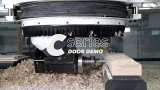 5-Axis CNC Router Machining A Wooden Door | The C-Series by C.R. Onsrud