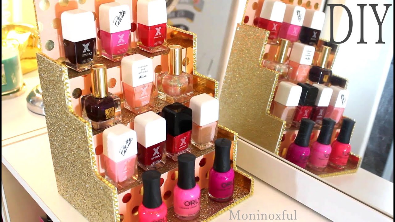 Cómo hacer un Organizador de Emaltes - Nail Polish Display Tutorial