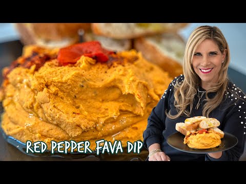 Spicy and Creamy Red Pepper Fava Dip A Delicious Mediterranean Appetizer