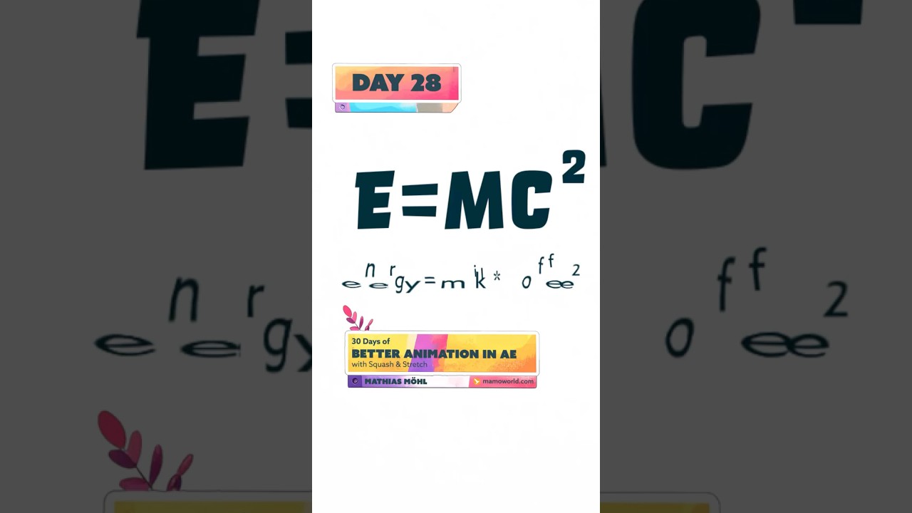 Day 28 &ndash; 30 Days of Better Animation in After Effects with Squash & Stretch #motiongraphics #plugin