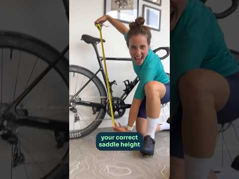 Easy way to get the right saddle height. #cycling #roadcycling #shorts