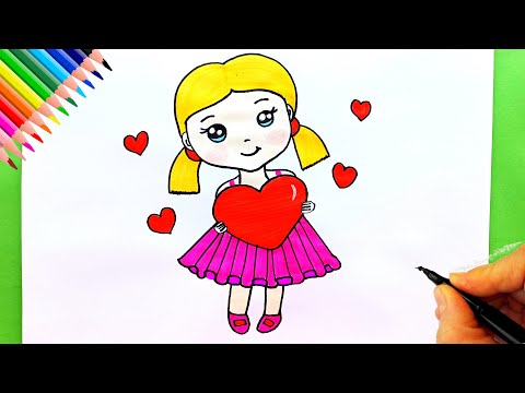 Güzel Kız Çizimi 💖 How To Draw a Cute Girl - Kız Resmi Nasıl Çizilir? - Drawing Girl 