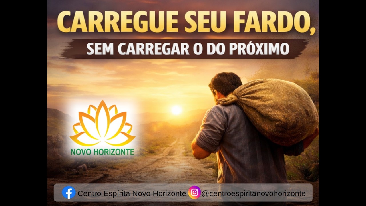 Carregue o Seu Fardo, Sem Carregar o do Próximo | Preleção Espírita