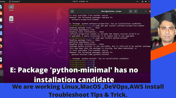 E: Package 'python minimal' has no installation candidate