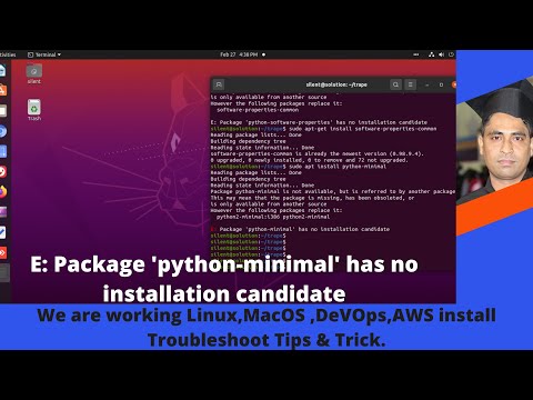 E: Package 'python minimal' has no installation candidate