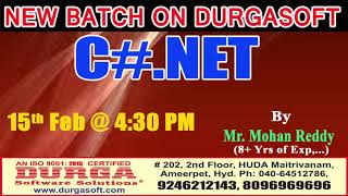 New Batch On C#.NET by Mr. Mohan Reddy Demo On 15th Feb @4:30PM At Maitrivanam(HYD) - Offline Batch screenshot 5