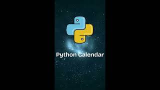 Python Calendar #shorts #python