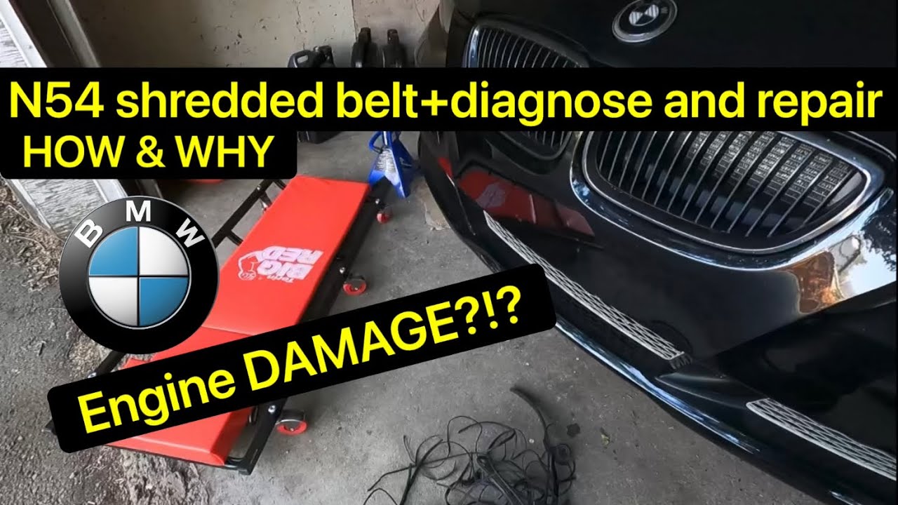 BMW N54 serpentine belt BLEW! CAUSE & REPAIR! YouTube