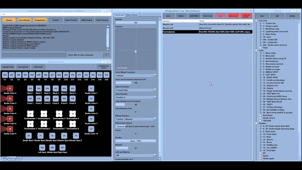 Farralane.com - Enttec D-PRO Lighting Control Software - YouTube