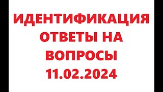 Идентификация. Ответы На Вопросы. 11.02.2024.